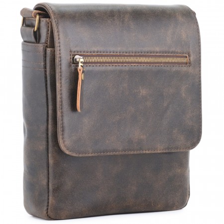  Мужская кожаная сумка "Вильнюс" (коричневая наппа) 