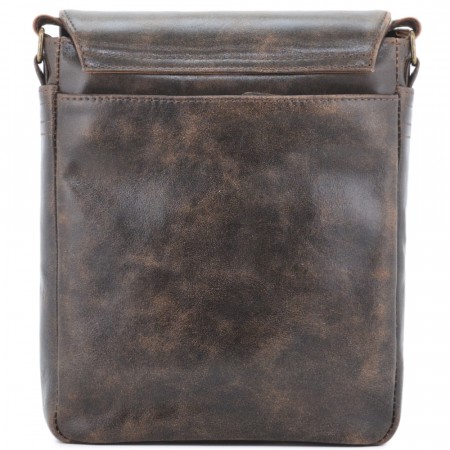  Мужская кожаная сумка "Вильнюс" (коричневая наппа) 