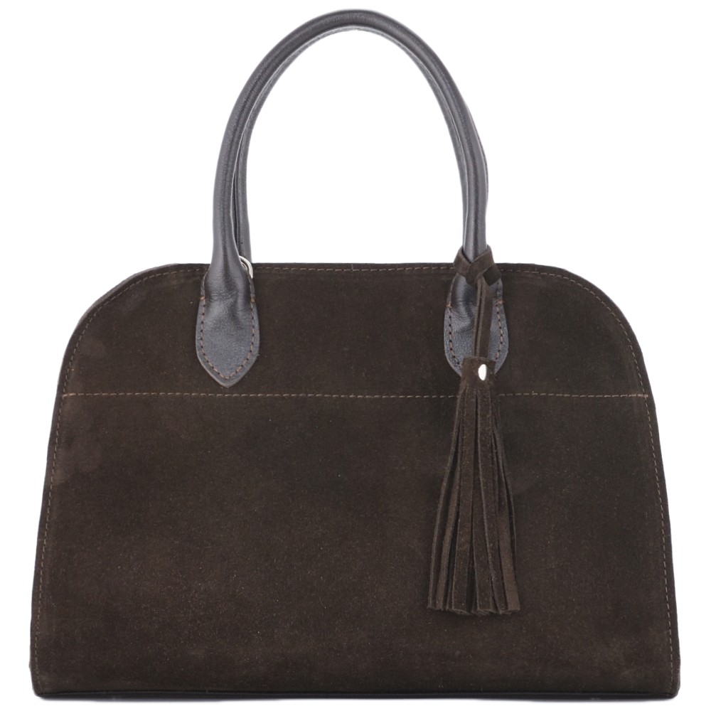 Женская кожаная сумка "Вирджиния" (темно-коричневый)