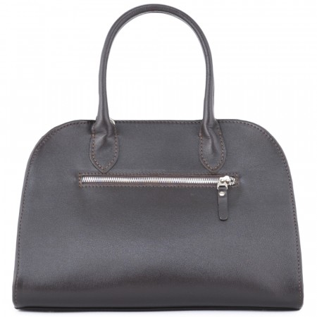 Женская кожаная сумка "Вирджиния" (темно-коричневый)