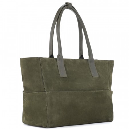 Кожаная женская сумка "Калипсо" (хаки)