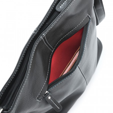 Женская кожаная сумка "Долорес" (черный)