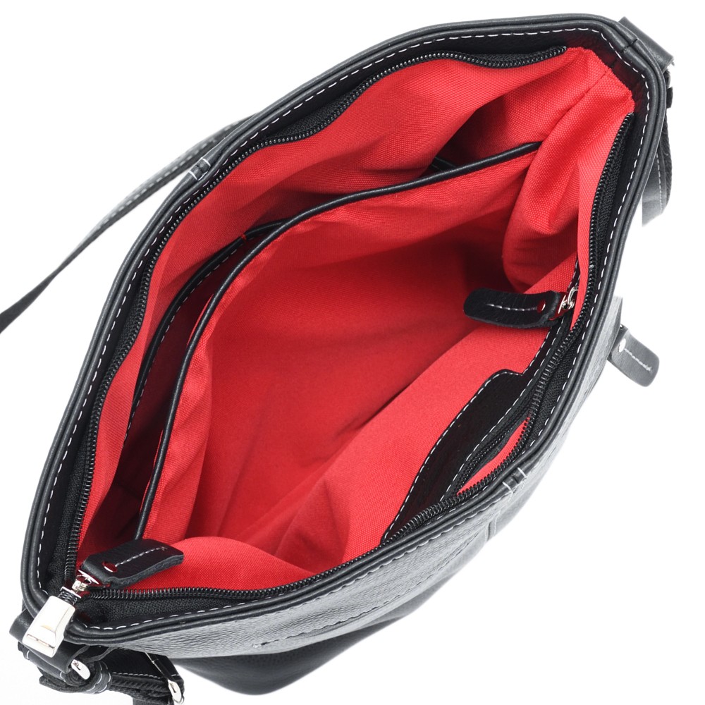 Женская кожаная сумка "Долорес" (черный)