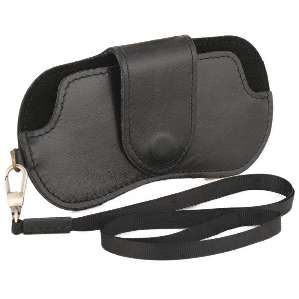 Кожаный чехол для очков "Бразилия" (глянец черный) . фото 1