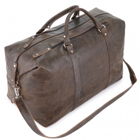 Кожаная дорожно-спортивная сумка "Англия БИГ" (коричневая наппа)