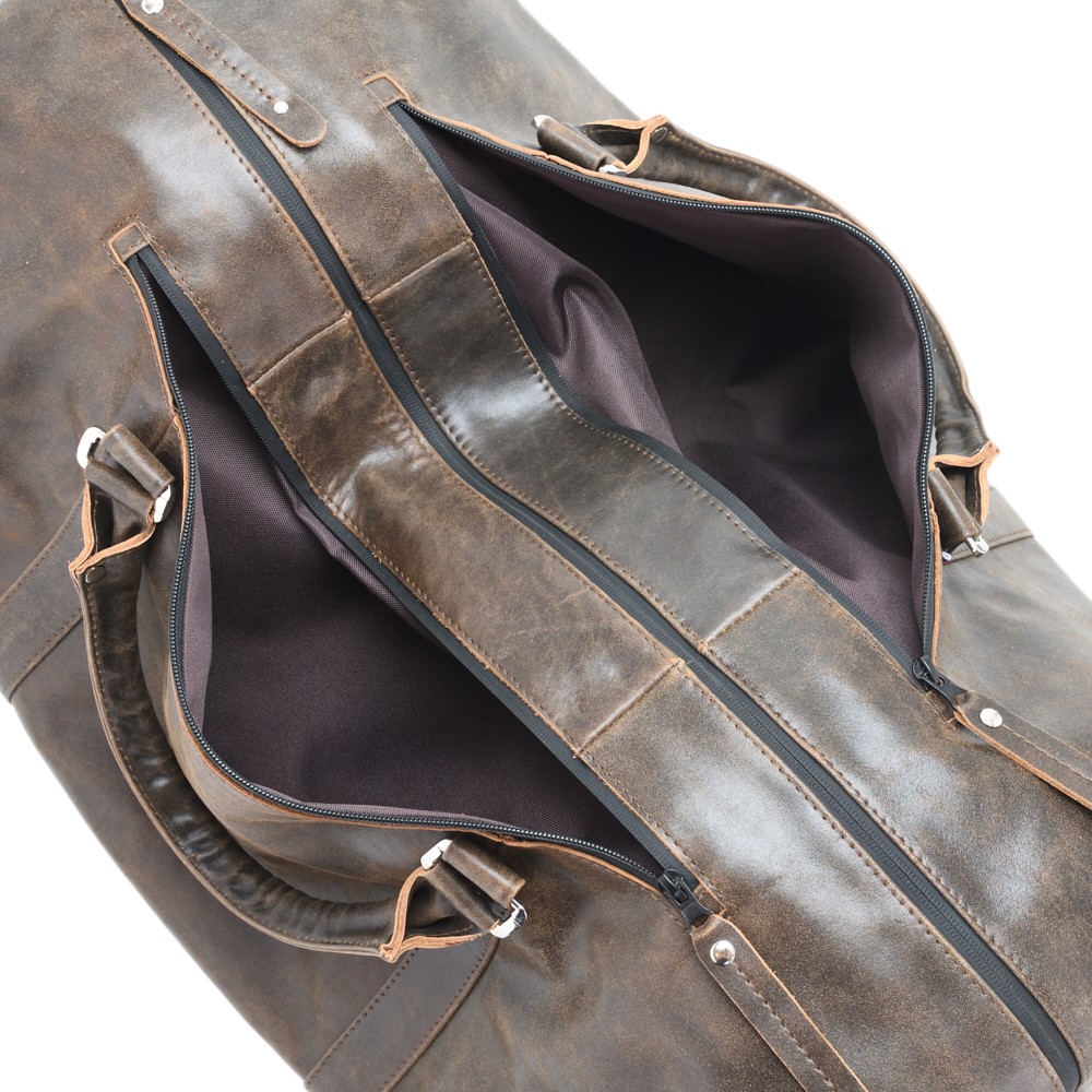 Кожаная дорожно-спортивная сумка "Англия БИГ" (коричневая наппа)