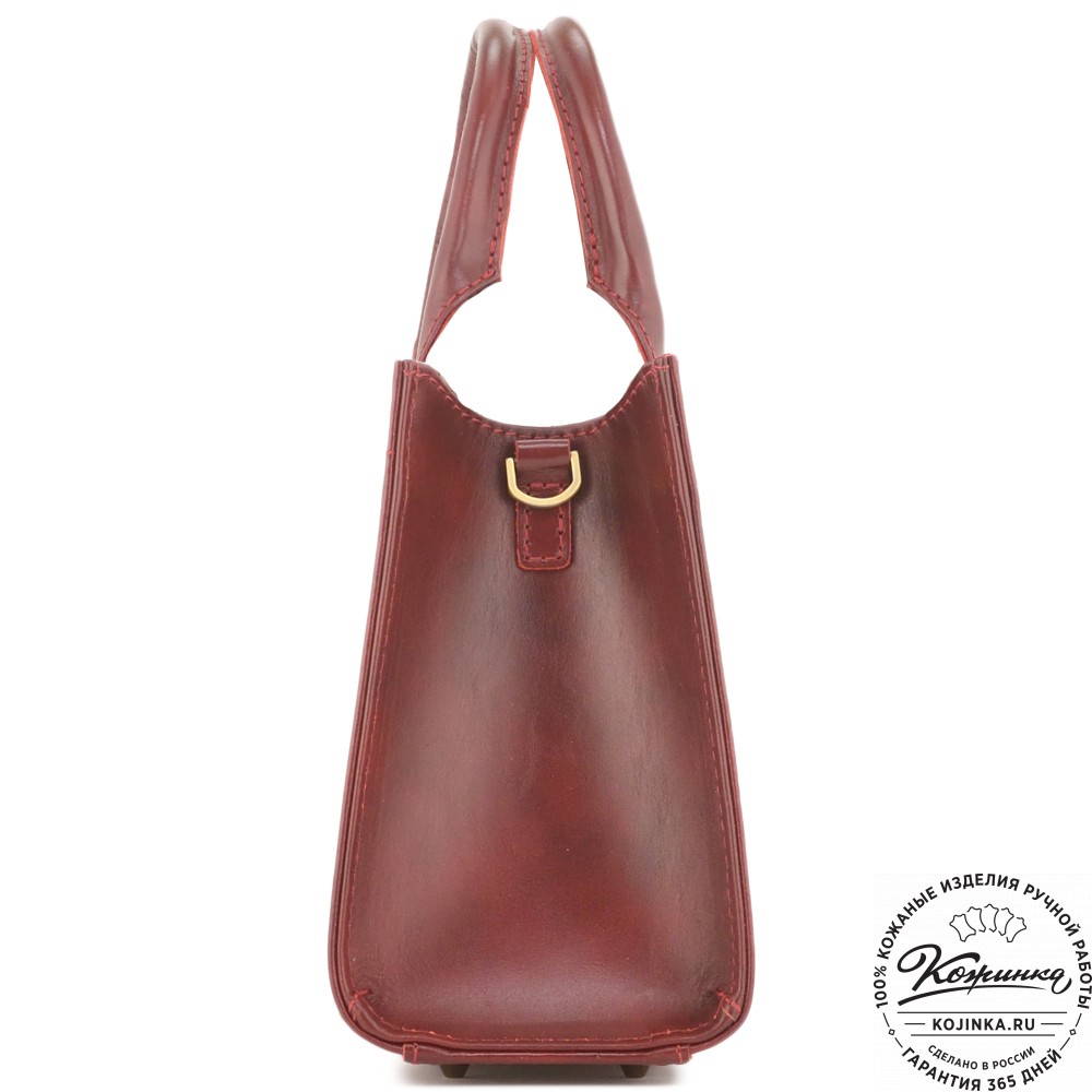 Женская кожаная сумка "Анабель" (вишня)