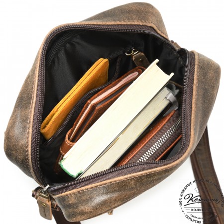 Кожаная сумка "Канада" (коричневая наппа)