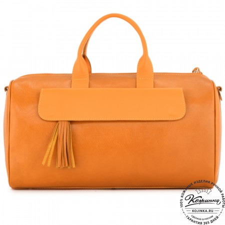  Женская кожаная сумка "Византия" (желтый)