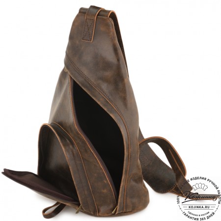 Кожаный рюкзак "Фобос" (коричневая наппа)