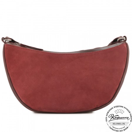 Женская кожаная сумка "Ладога" (вишня)
