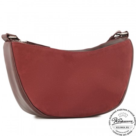 Женская кожаная сумка "Ладога" (вишня)