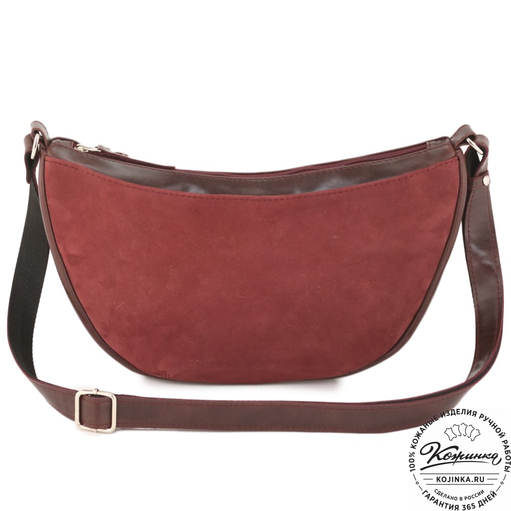Женская кожаная сумка "Ладога" (вишня)