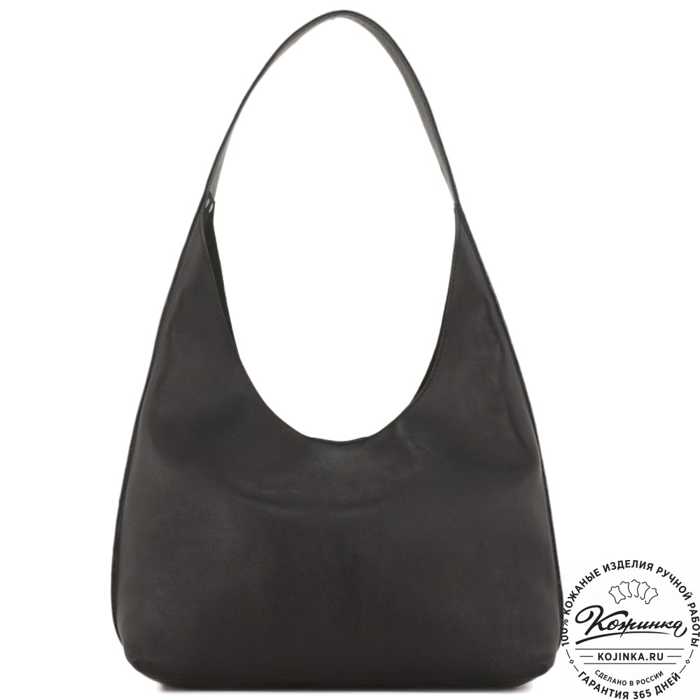 Женская кожаная сумка-шоппер "Ямайка" (черная) 