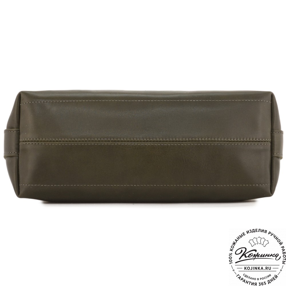 Женская кожаная сумка-шоппер "Ямайка" (хаки сиама) 