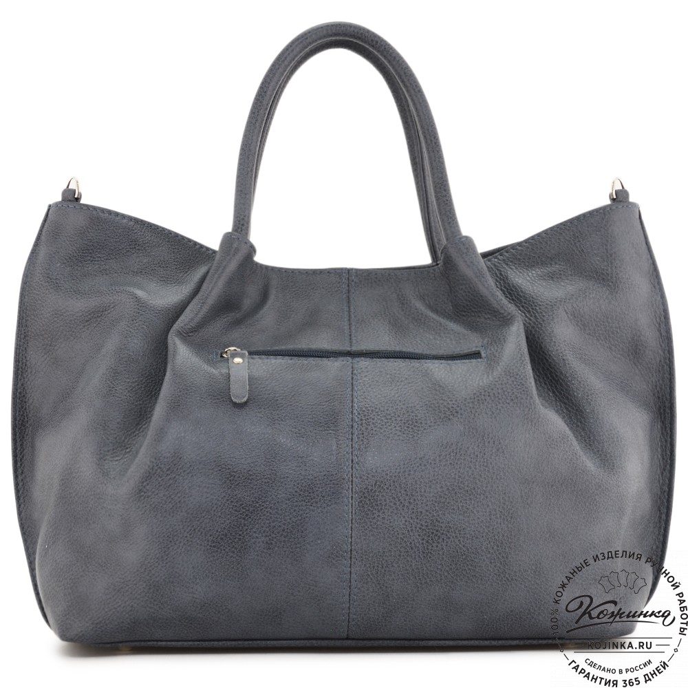 Женская кожаная сумка "Лира" (джинс)