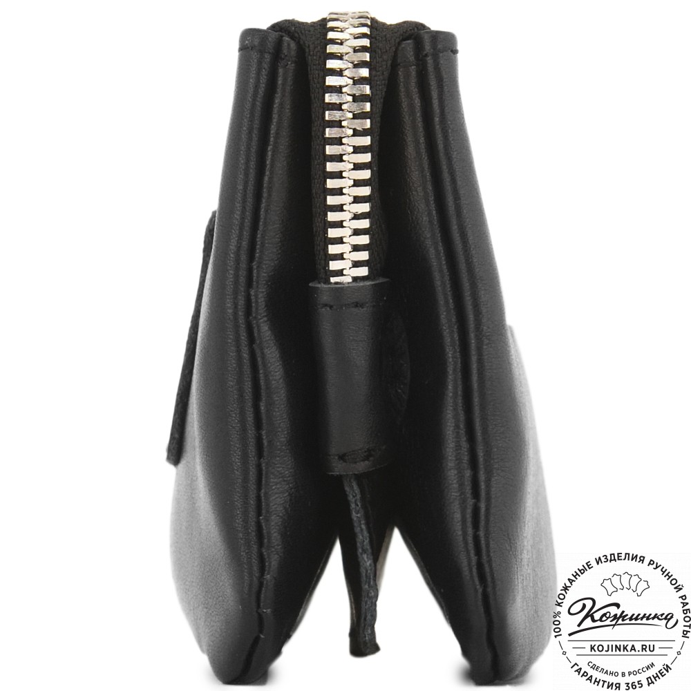 Кожаный кошелек "Солярис" (черный)