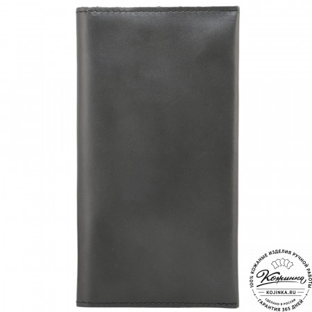 Кожаное портмоне Санкт-Петербург (черное гладкое)