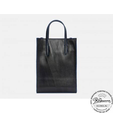 Женская кожаная сумка "Болеро" (синяя)