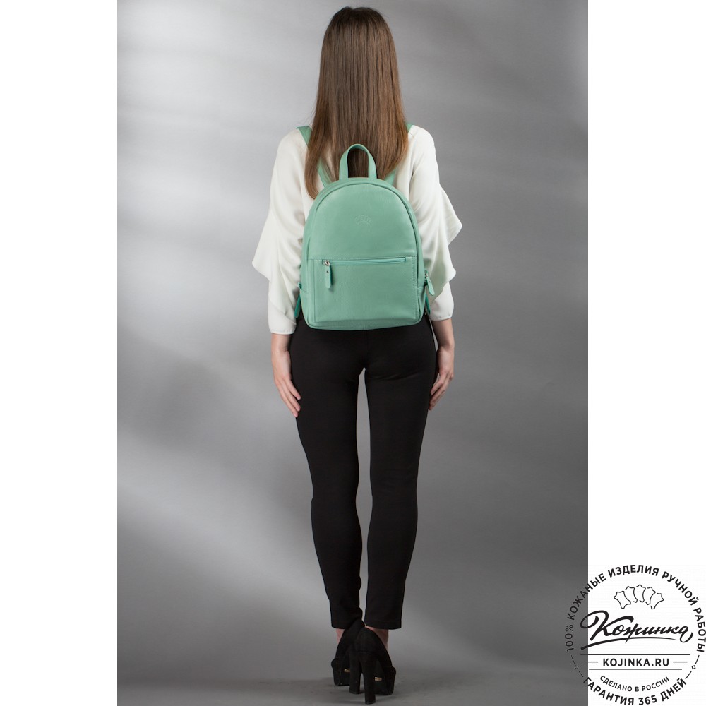 Кожаный рюкзак "Джессика" (мятный)