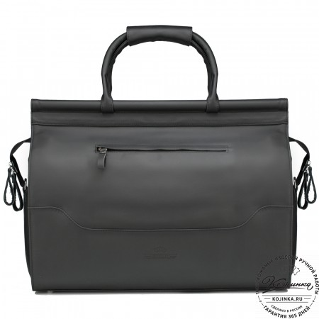 Кожаный дорожный саквояж "Гарри" (чёрный)