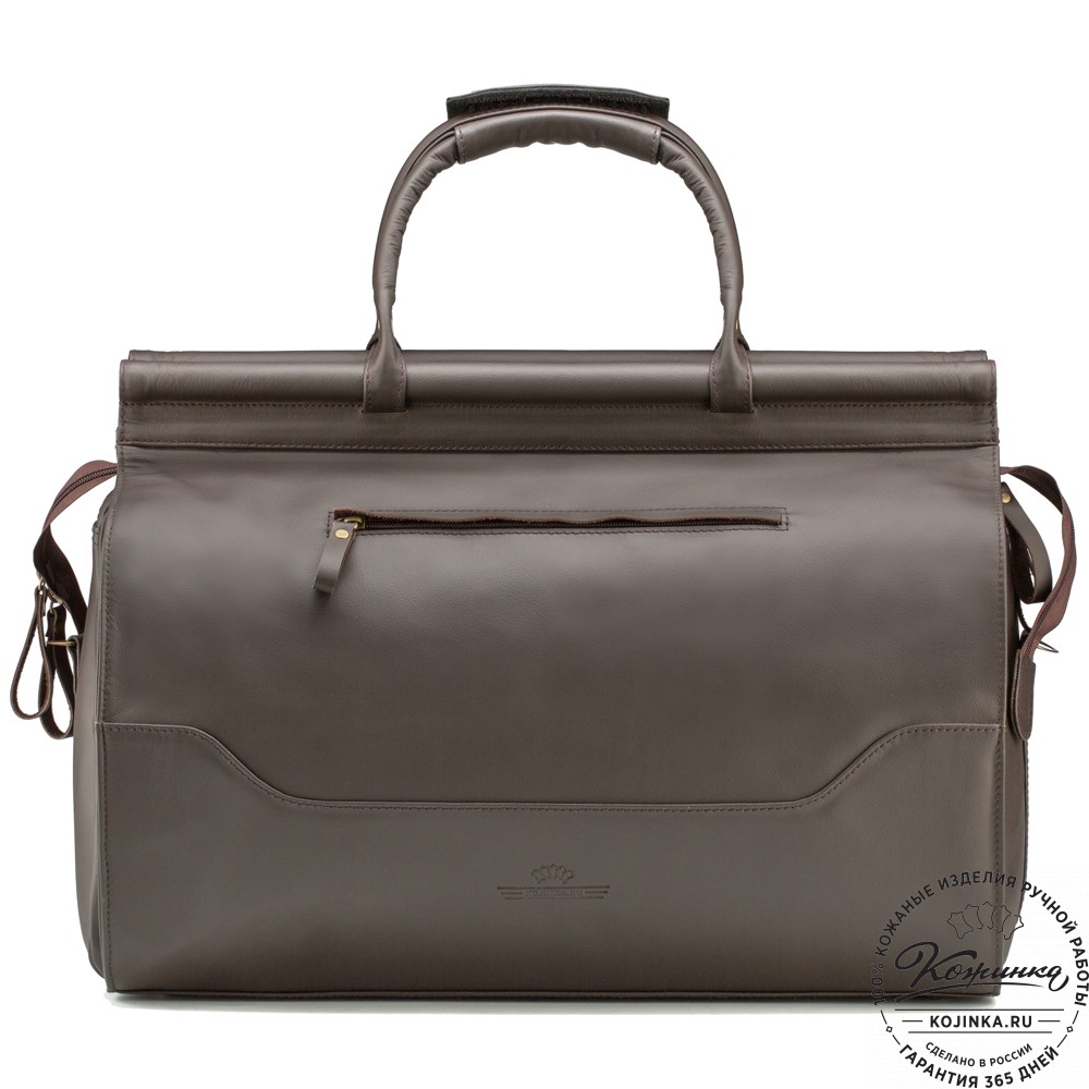 Кожаный дорожный саквояж "Гарри" (коричневый)