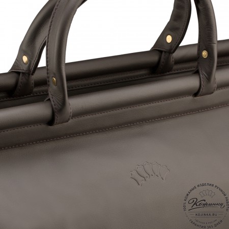 Кожаный дорожный саквояж "Гарри" (коричневый)