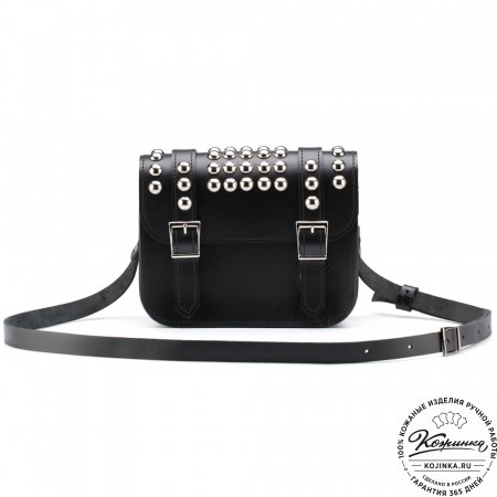 Женская кожаная сумка "Наоми" (чёрная)