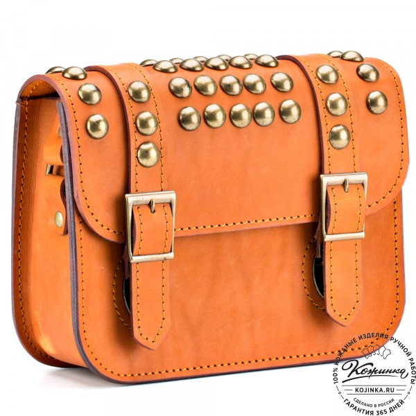 Женская кожаная сумка "Наоми" (рыжая). фото 1