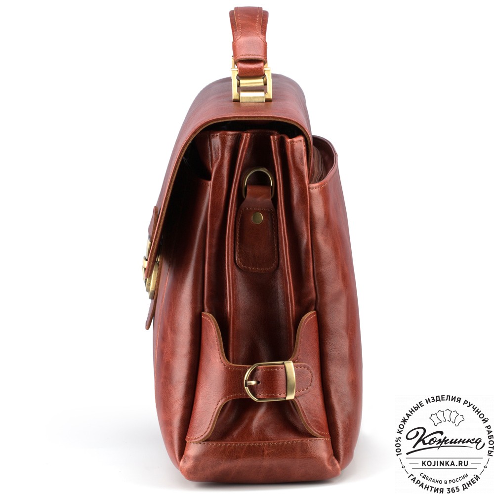 Кожаный портфель "Борменталь" (рыжий антик)