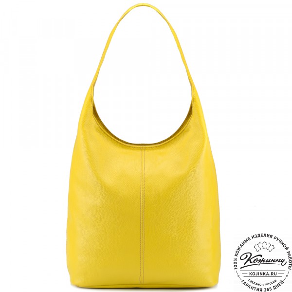 Женская кожаная сумка "Винтаж" (жёлтая) . фото 1