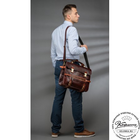 Кожаный портфель "Сталкер" (коричневый воск)