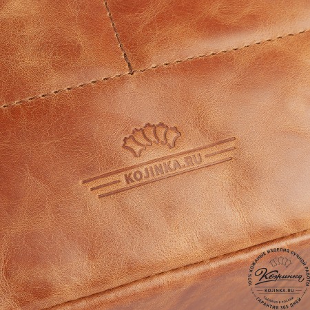 Кожаный рюкзак "Вена" (рыжий антик)