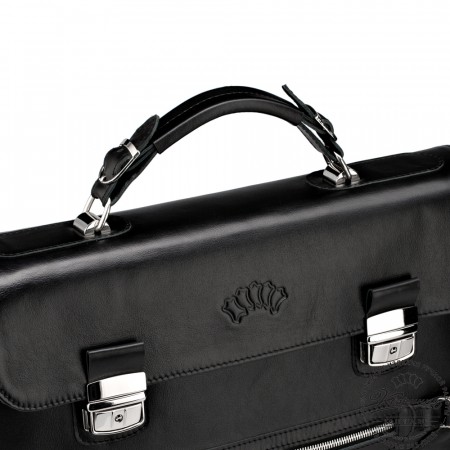 Кожаный портфель "Сталкер" (черный)