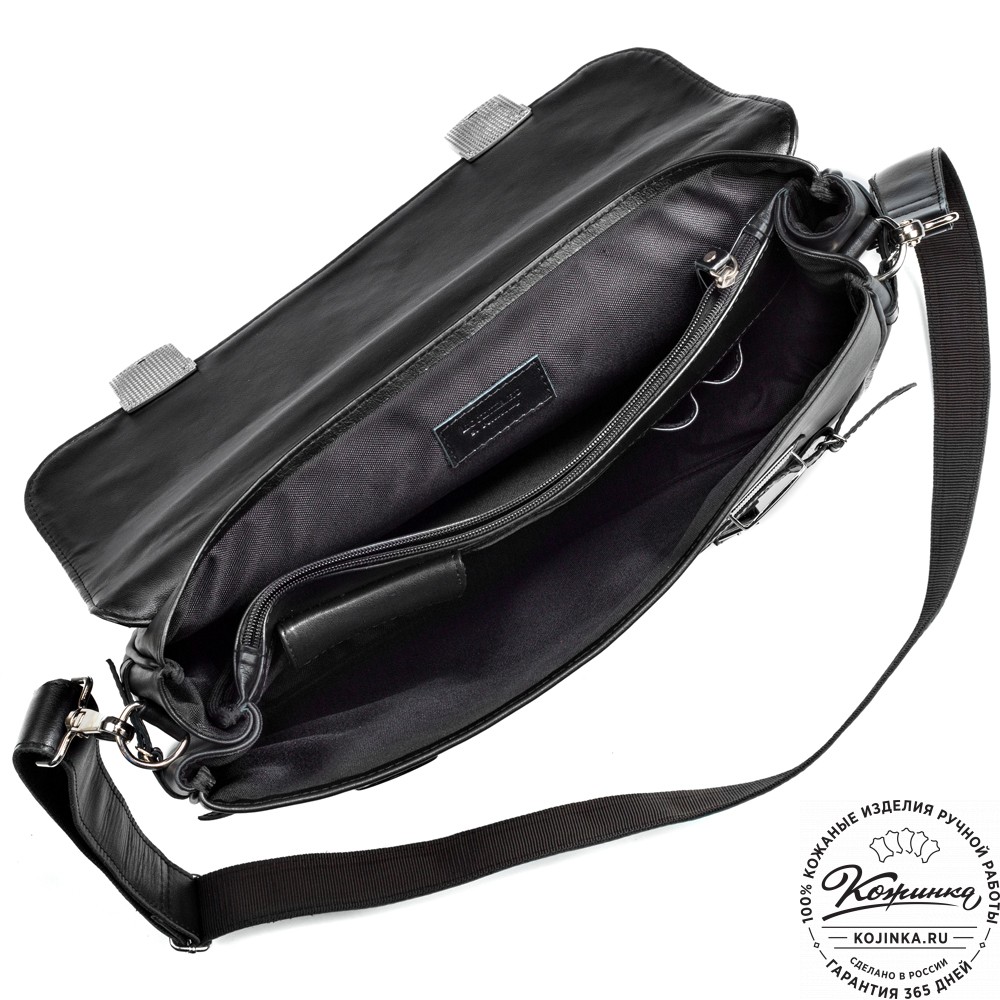 Кожаный портфель "Сталкер" (черный)