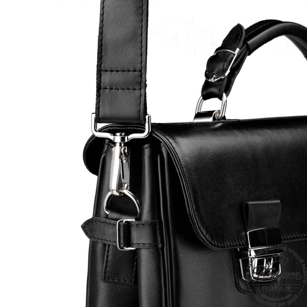 Кожаный портфель "Сталкер" (черный)