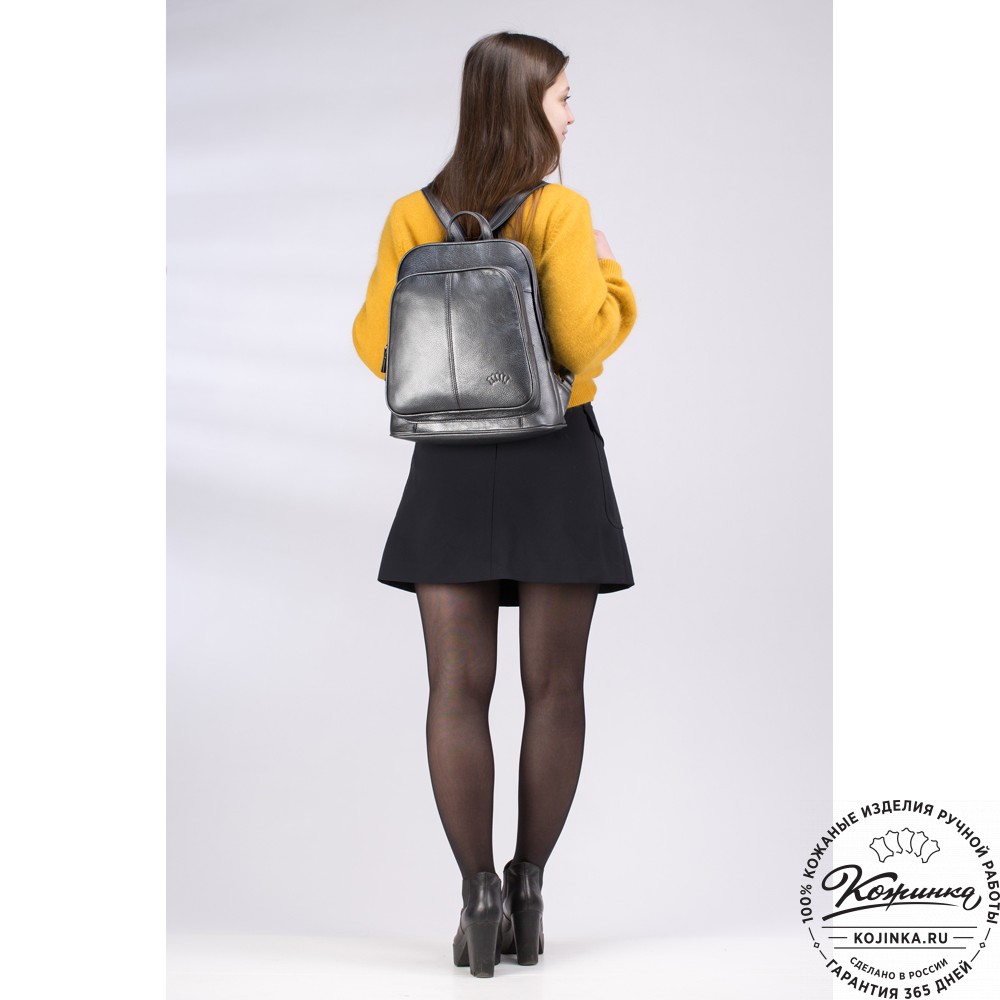 Кожаный рюкзак "Бэтси" (зелёный)