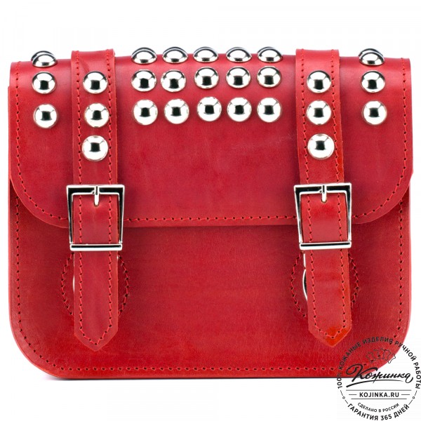 Женская кожаная сумка "Наоми" (красная). фото 1