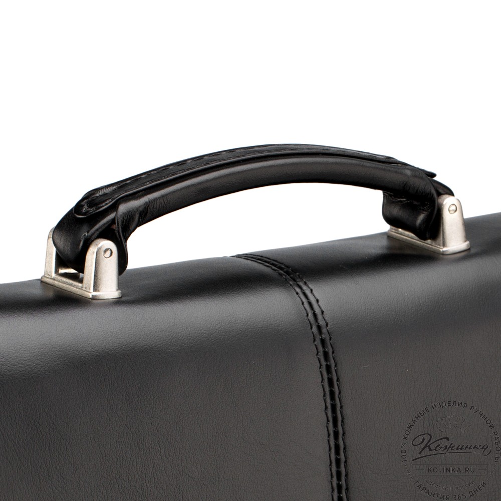 Кожаный портфель "Вильгельм" (чёрный)