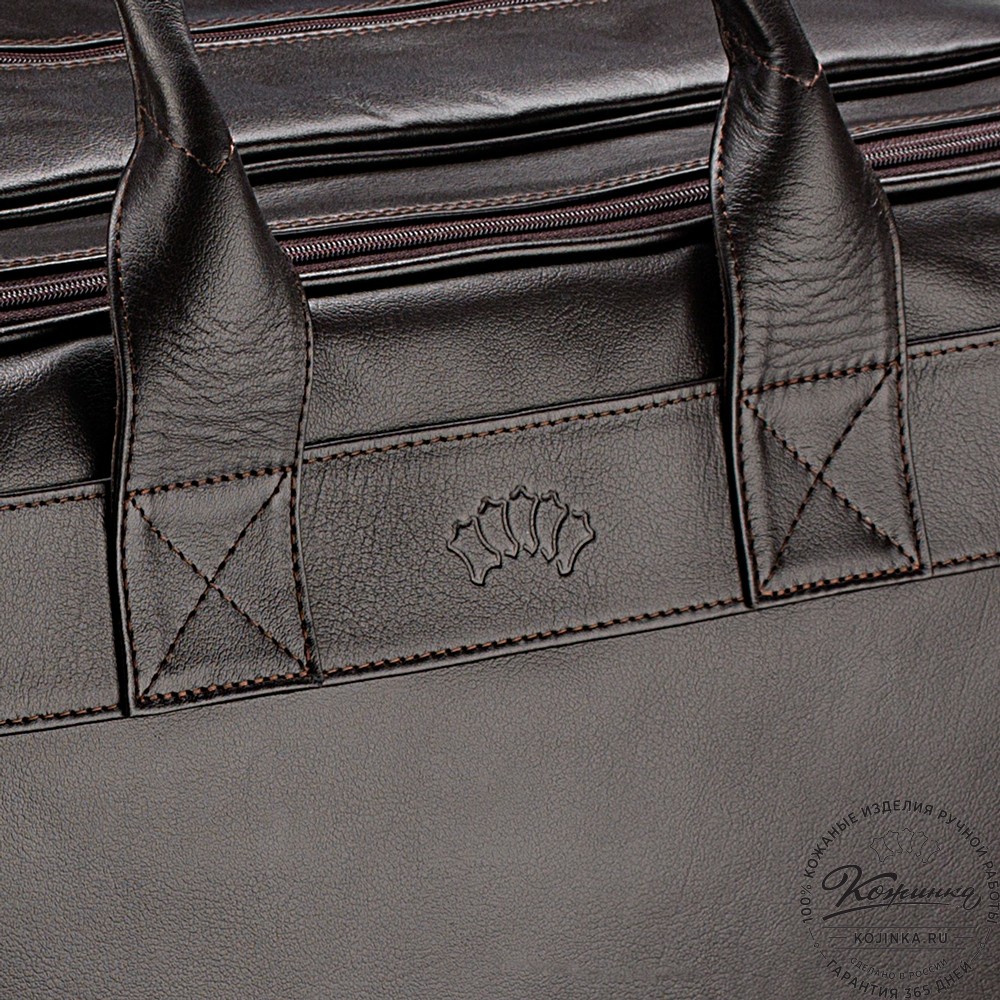 Кожаная дорожная сумка "Дилан" (коричневая) 