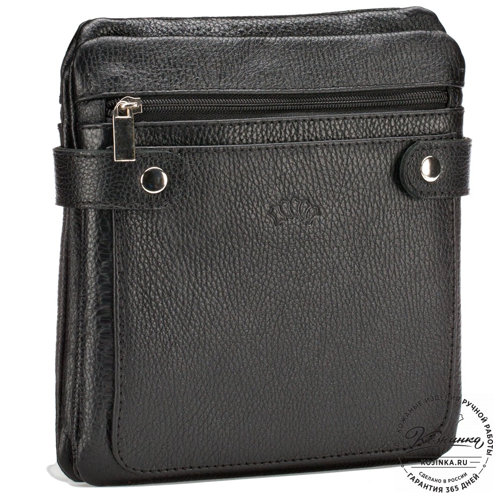 Кожаная сумка "Феликс" (чёрная) 