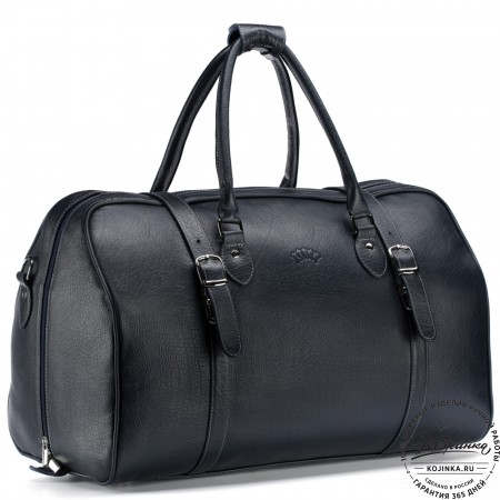 Кожаная дорожная сумка "Филипп" (синяя)