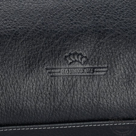 Кожаная дорожная сумка "Филипп" (синяя)