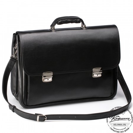 Кожаный портфель "Саймон" (черный)