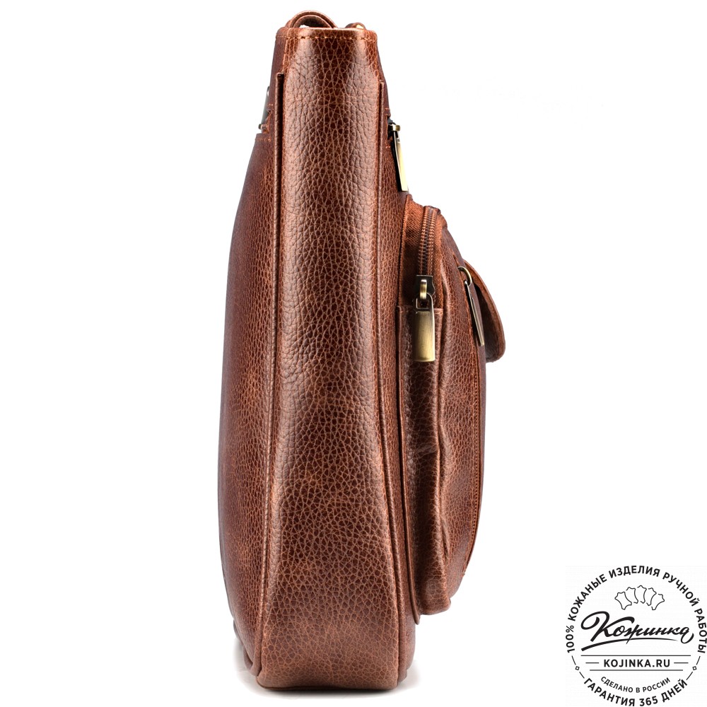 Кожаная сумка "Боб" (светло-коричневая)