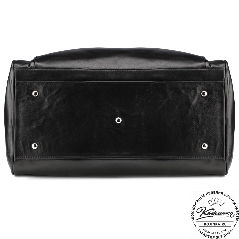 Кожаная дорожная сумка "Бруклин" (чёрная)