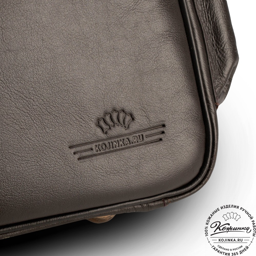 Кожаная деловая сумка для командировок  "Ричард" (тёмно-коричневый)