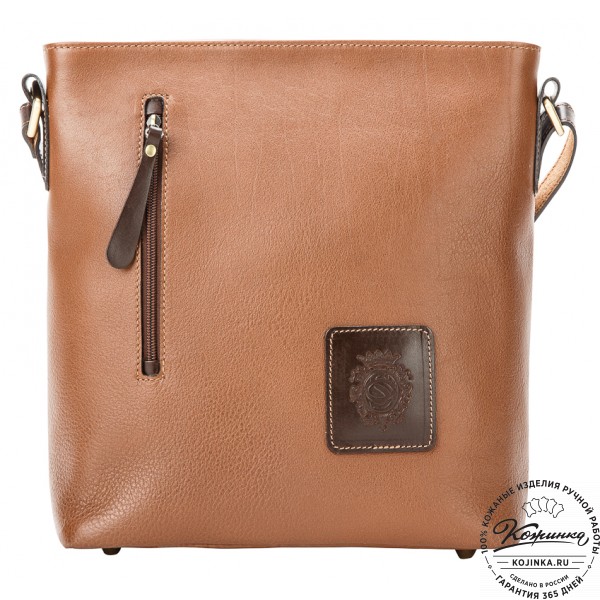 Женская кожаная сумка "Мальва" (светло-коричневая). фото 1