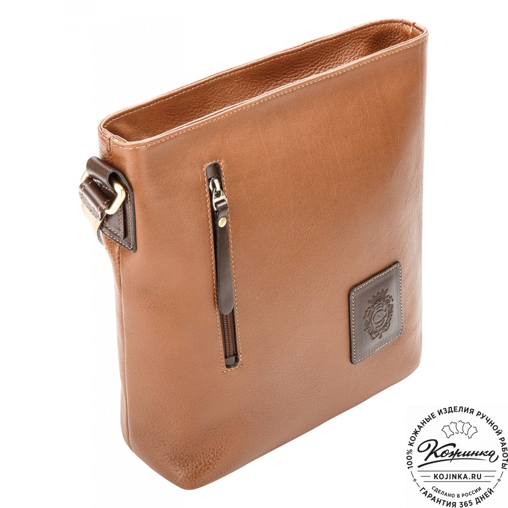 Женская кожаная сумка "Мальва" (светло-коричневая)