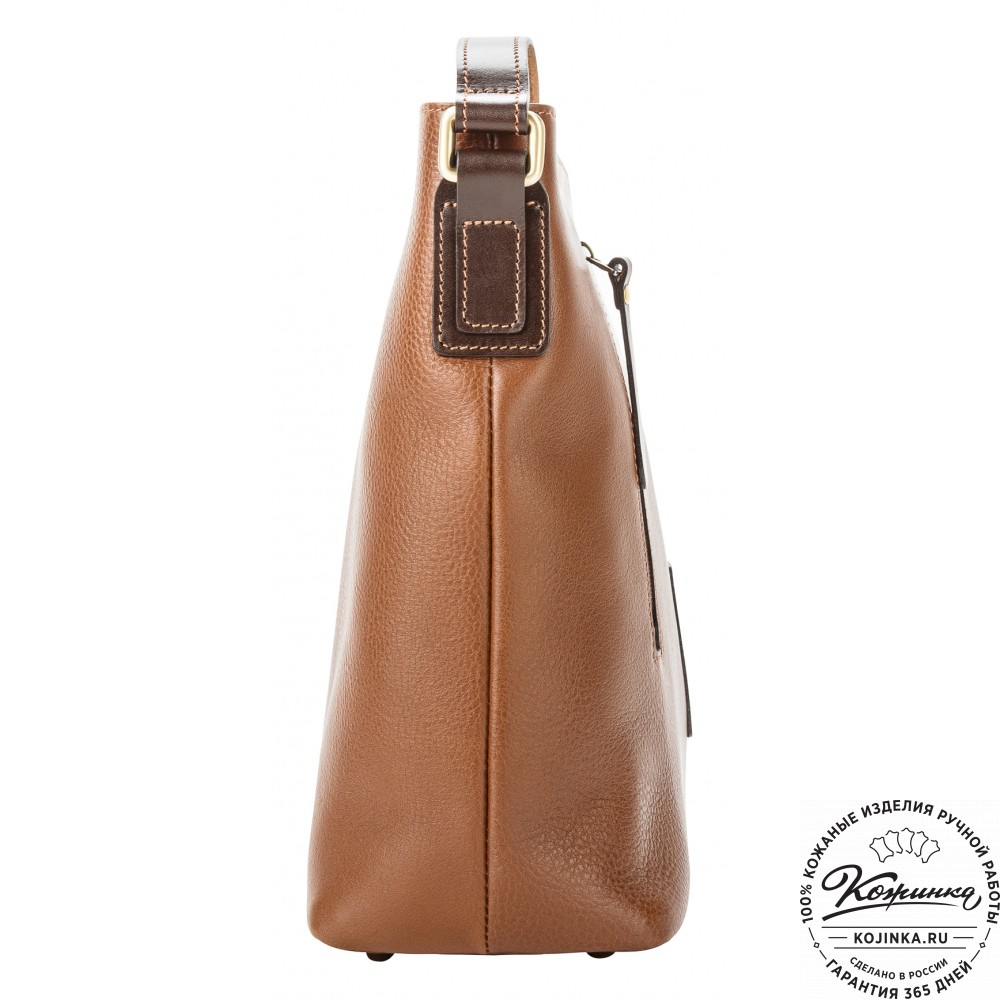 Женская кожаная сумка "Мальва" (светло-коричневая)